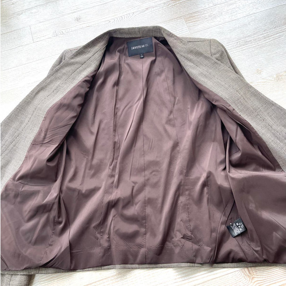 Lafayette 148 Katherine Ritz Suiting Jacket | Espresso Size 4 - Picture 3 of 8